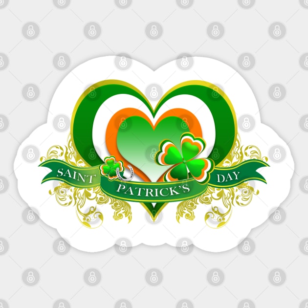 Heart Banner Clover Sticker by AmandaRain